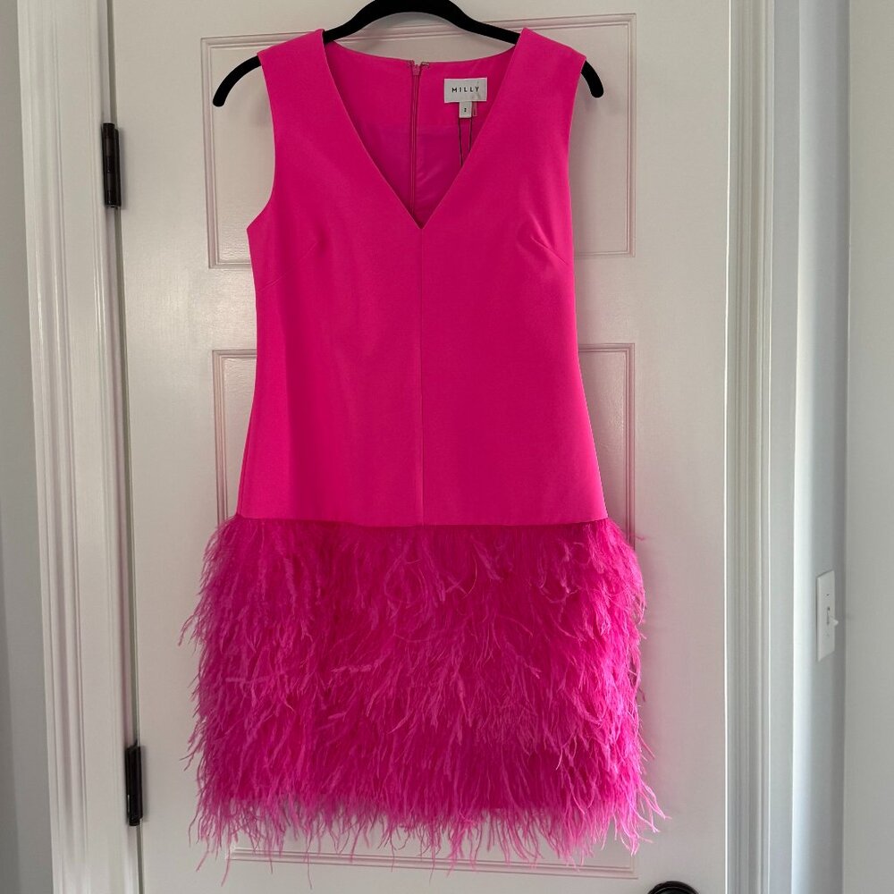 Milly Veronica Cady Feather Dress